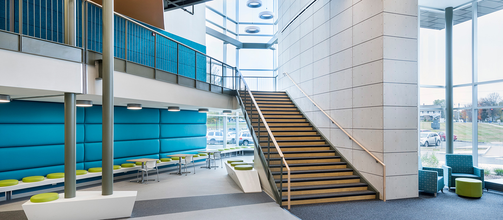 Asnuntuck Community College stairway Tecton Architects