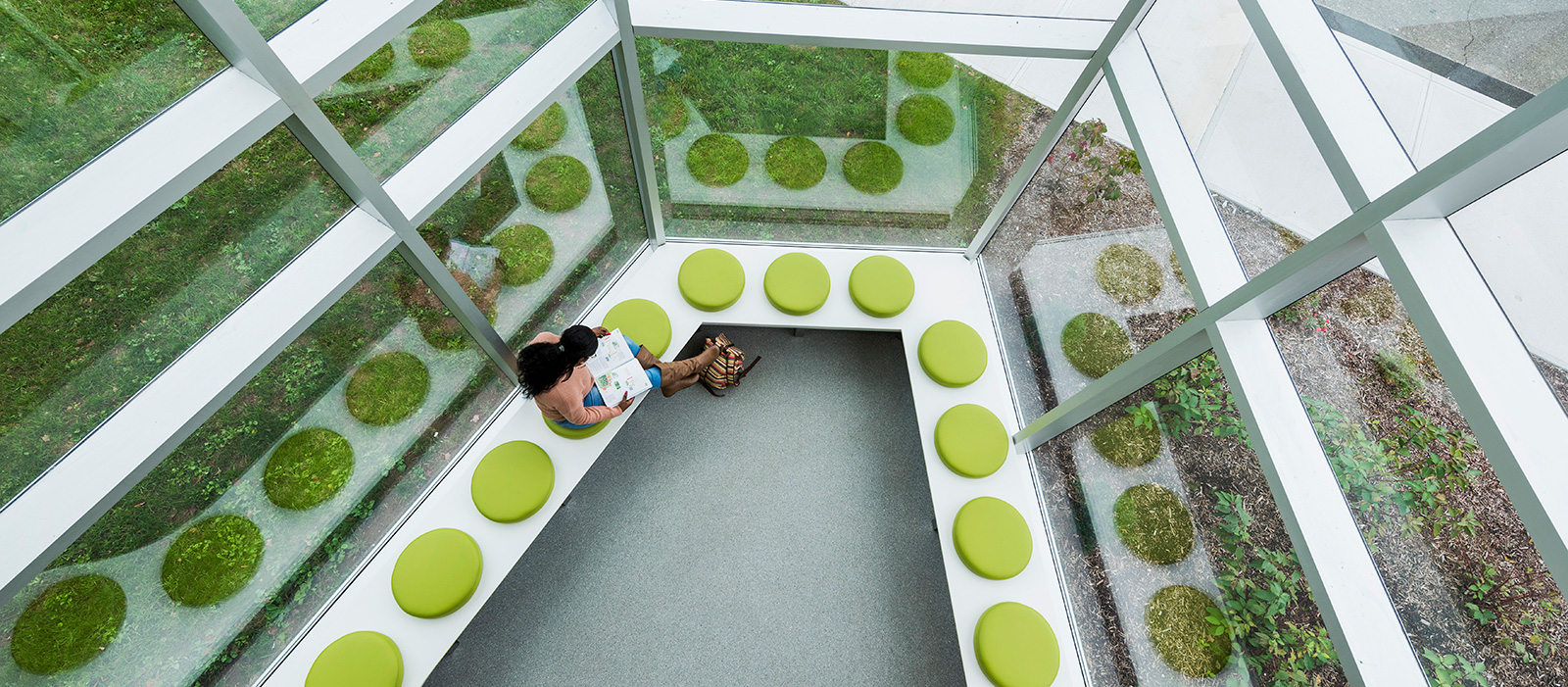 Asnuntuck Community College window seating Tecton Architects