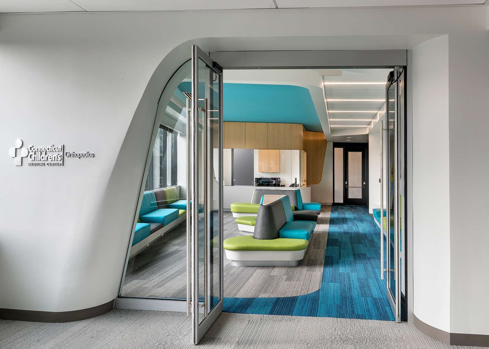 CCMC Connecticut Childrens Medical Center Orthopedics doorway Tecton Architects