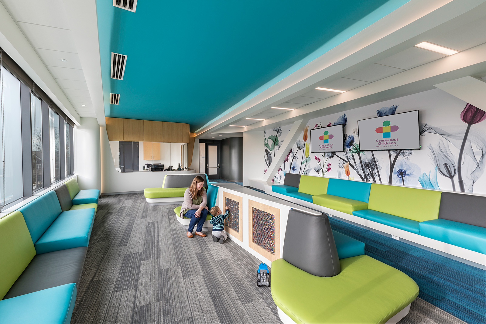 CCMC Connecticut Childrens Medical Center Orthopedics waiting room Tecton Architects
