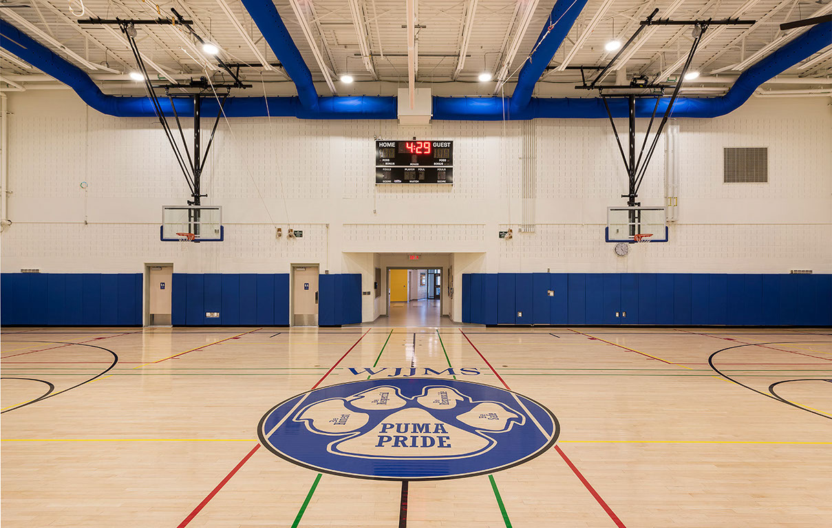 William J. Johnston Middle School, Colchester CT gym Tecton Architects